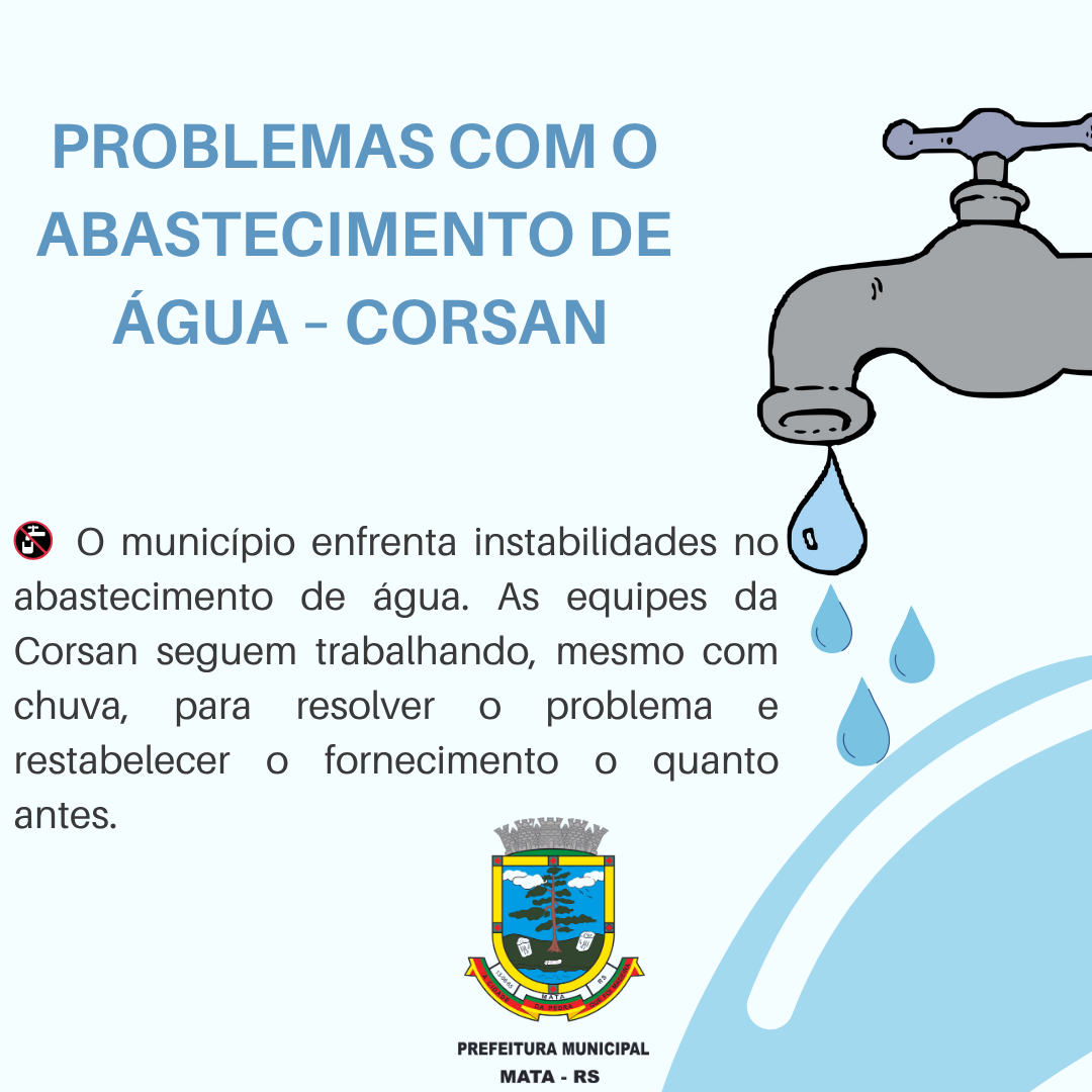 🚱 Problemas no Abastecimento de Água – Corsan