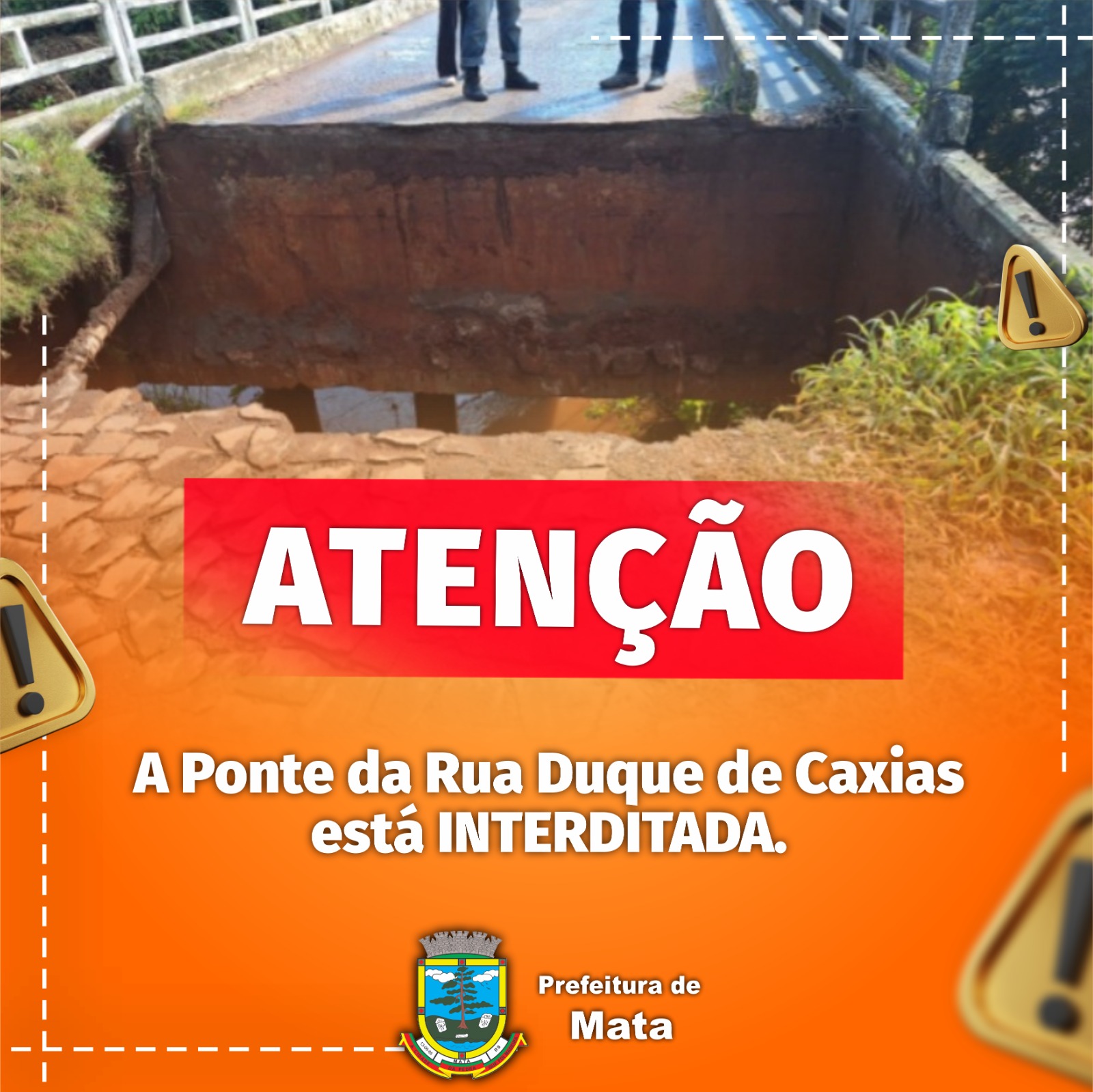 PONTE INTERDITADA - RUA DUQUE DE CAXIAS