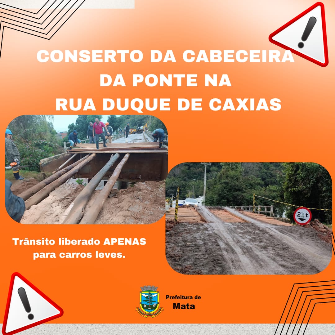 🚧⚠️ CONCLUÍDO O CONSERTO DA CABECEIRA DA PONTE NA RUA DUQUE DE CAXIAS!