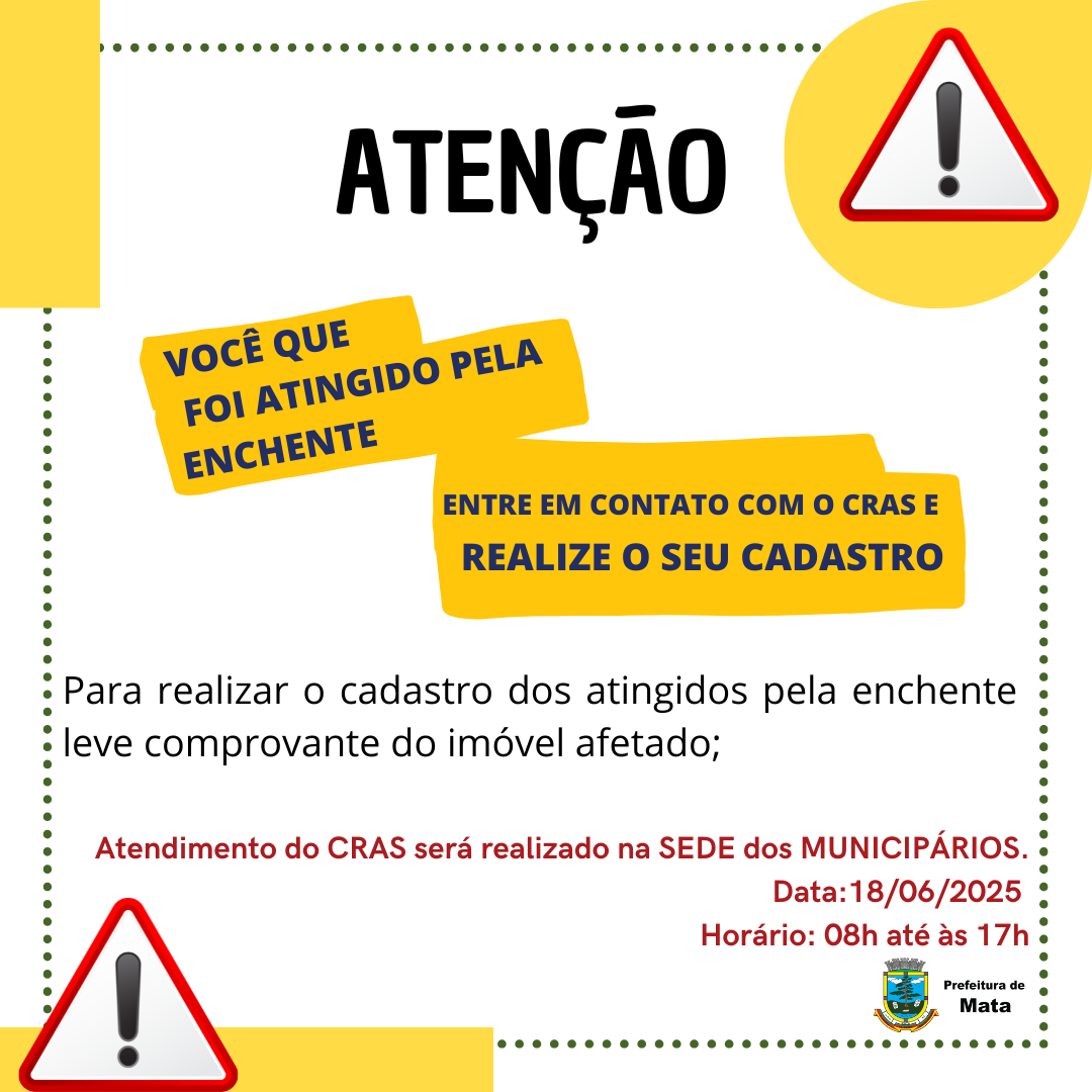 CRAS - Auxílio para os municípes atingidos pela enchente