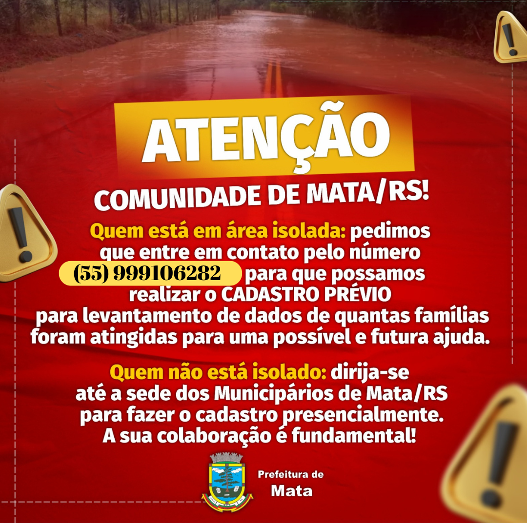 NOVO CONTATO CRAS - Cadastros dos atingidos pela enchente